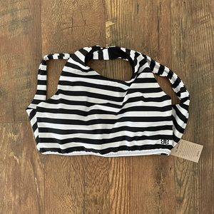 Albion Fit Striped Bikini Sport Top